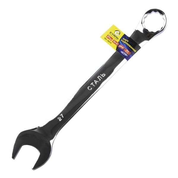 Ключ комбінований дзеркальний 48470 Сталь 27 мм - зображення 1
