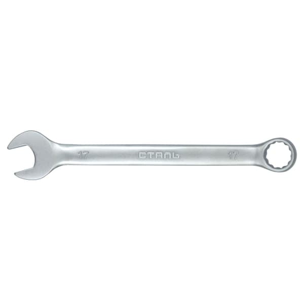 Сталь 48020 Ключ комбінований матовий 17 мм - зображення 1