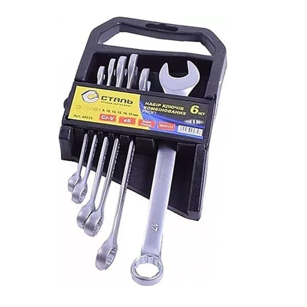 Сталь 48035 Набір ключів комбінованих 6 шт.CRV - зображення 1
