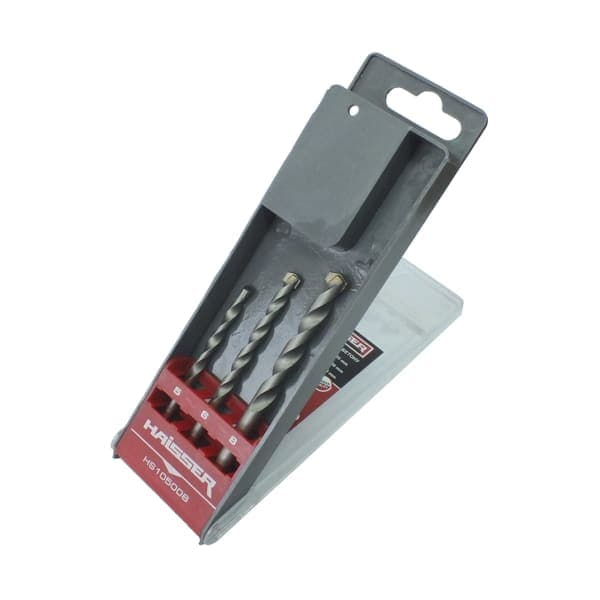 Набір свердел по бетону 3 шт. Haisser - зображення 1