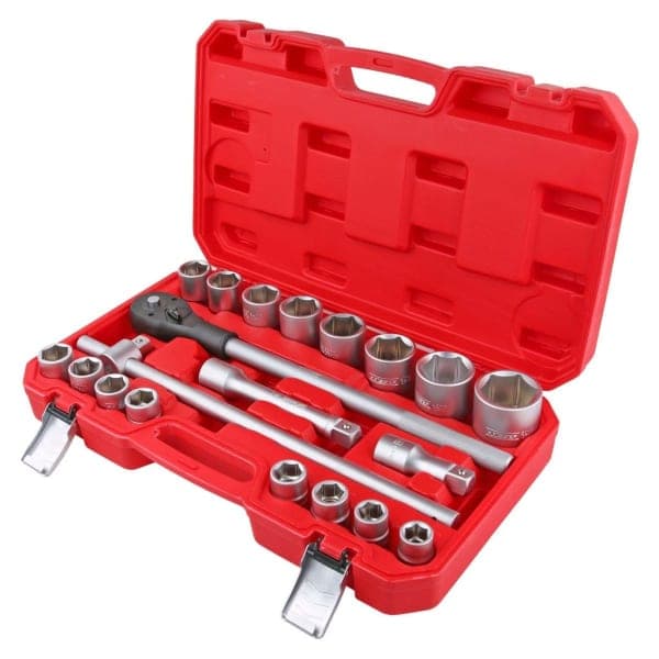 Набор насадок торцевых с трещоткой 3/4 20 шт Haisser 70114 - зображення 1