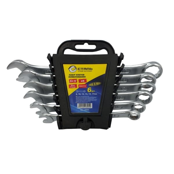 Сталь 48005 Набір ключів комбінованих CRV 6 шт - зображення 1