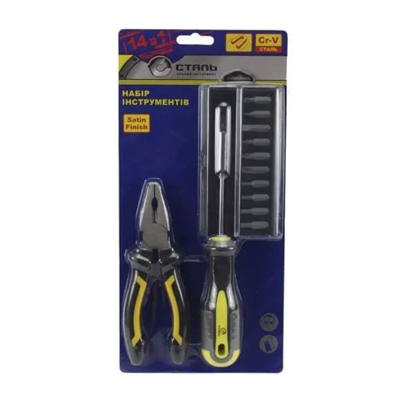 Сталь 40008 Набір ручних інструментів 14 шт - зображення 1