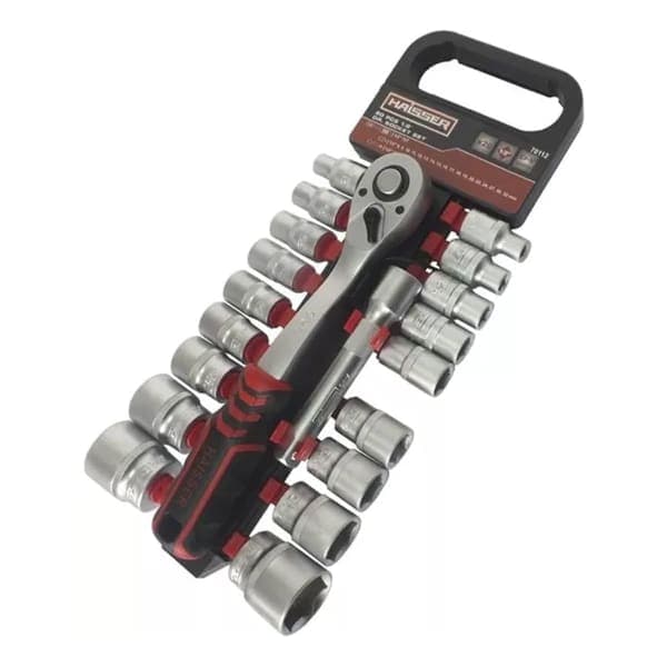 Набір насадок торцевих з тріскачкою Haisser 20 шт 1/2 - зображення 1