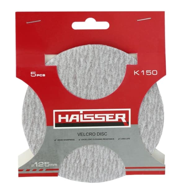 Круг шліфувальний самоклеючий 125 мм k 150, н-р 5шт Haisser - зображення 1