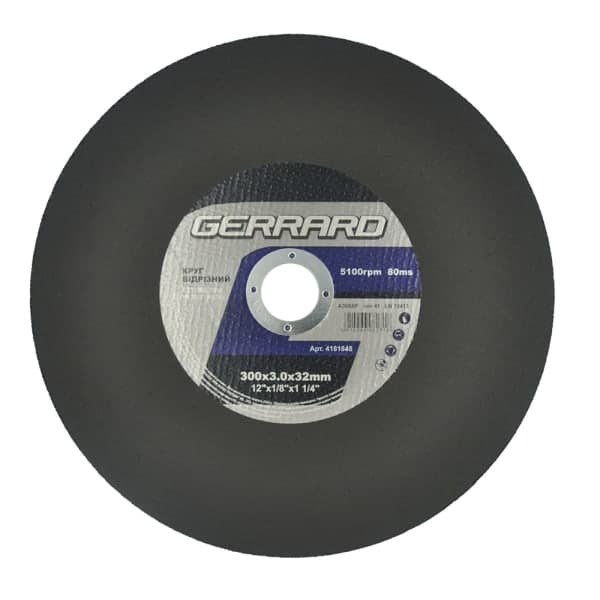 Відрізний круг по металу Gerrard 300х3.0х32 мм 4181848 - зображення 1