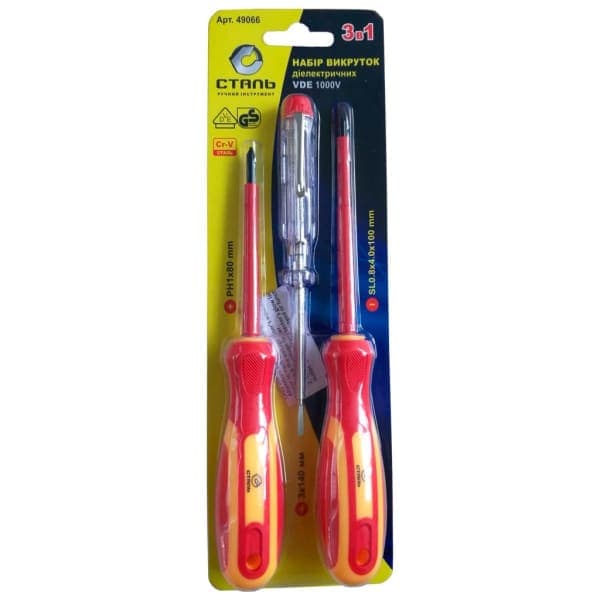 Сталь 49066 Набір викруток діелектричних 1000V VDE 3 шт. - зображення 1