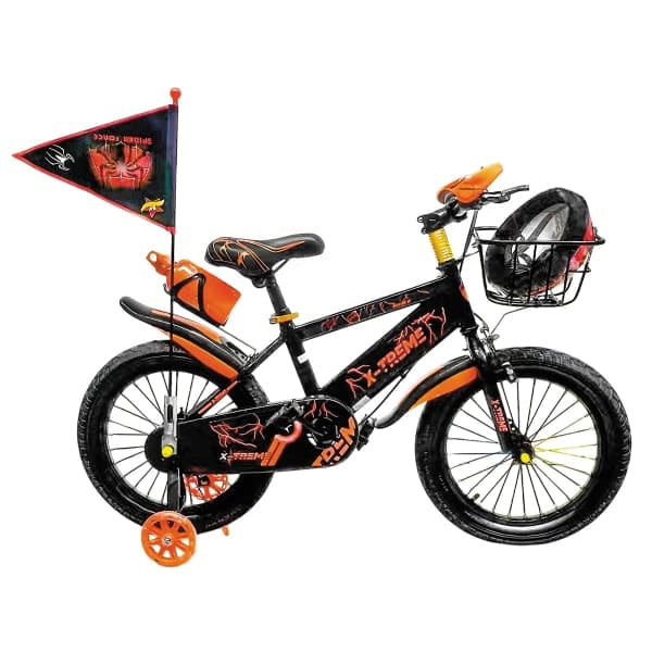 Дитячий велосипед X-Treme SPIDER 25.12-01 чорно-помаранчевий - зображення 1