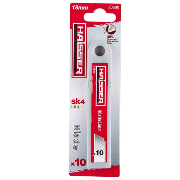 23500 Леза сегментні для ножа 18 мм 10 шт Haisser - зображення 1