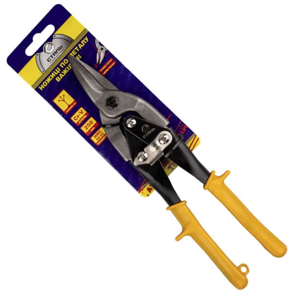 Ножиці по металу 250 мм (прямі) Сталь 41106 - зображення 1