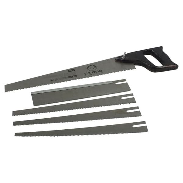 Ножівка по дереву Сталь 40121, 350 мм + 4 полотна - зображення 1