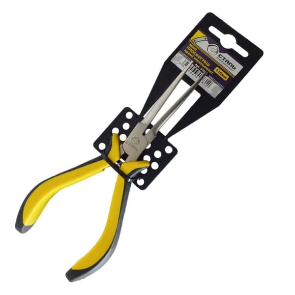 Гострогубці міні прямі нікельовані 115 мм Сталь 41081 - зображення 1