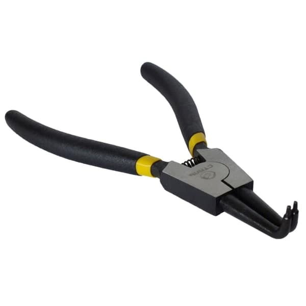 Знімач для зовнішніх стопорних кілець (вигнуті губки, разжимание) 180 мм Сталь 41048 - зображення 1