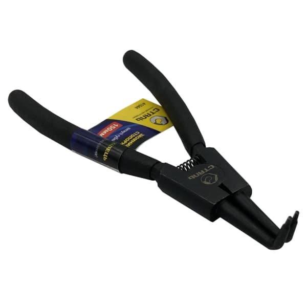 Знімач для зовнішніх стопорних кілець (вигнуті губки, разжимание) 150 мм Сталь 41044 - зображення 1