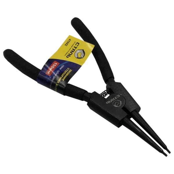 Знімач для зовнішніх стопорних кілець (прямі губки, разжимание) 150 мм Сталь 41042 - зображення 1