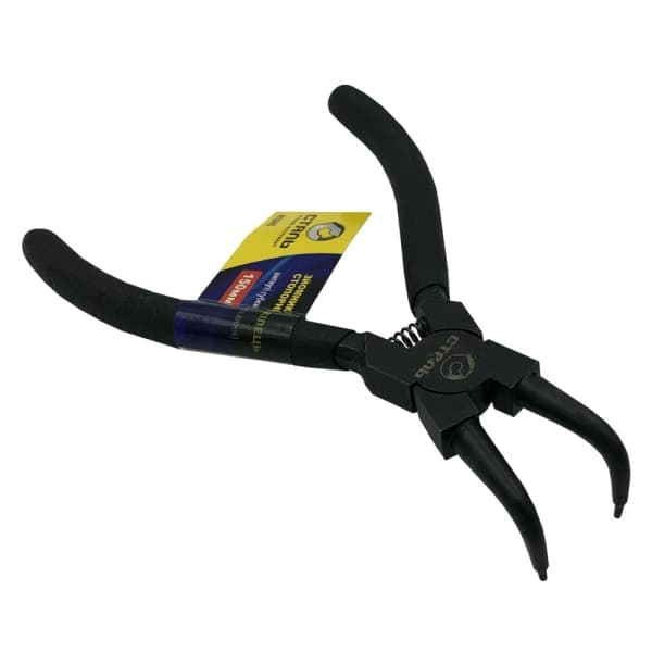 Знімач для внутрішніх стопорних кілець (вигнуті губки, стиснення) 150 мм Сталь 41045 - зображення 1