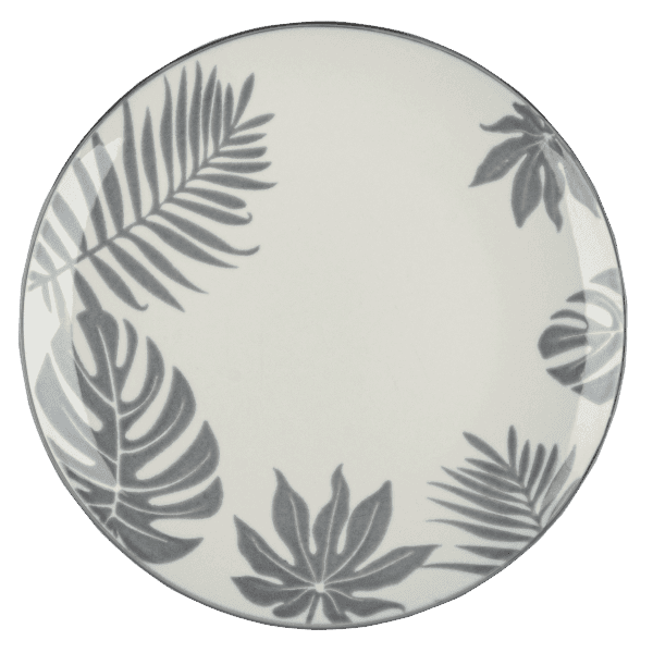 Тарілка десертна VT-P-1190G Сірі листя Vittora 190 мм - зображення 1