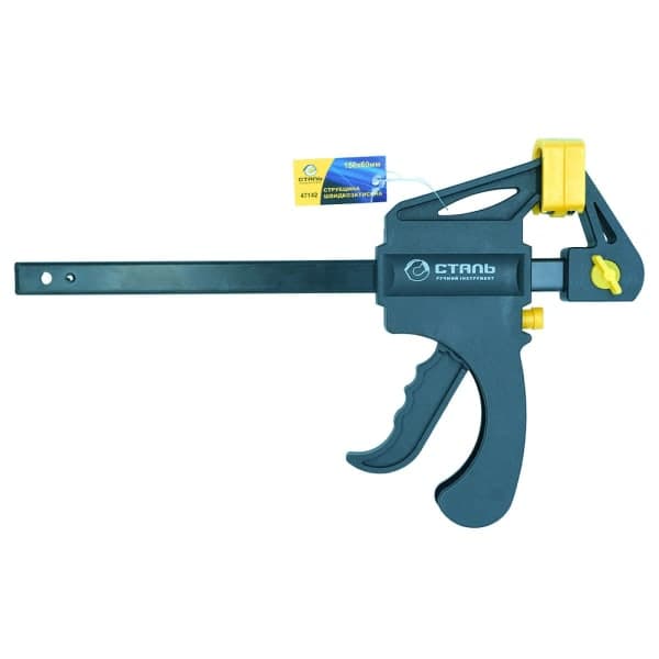 Струбцина швидкозатискна 150х60 мм Сталь 47142 - зображення 1