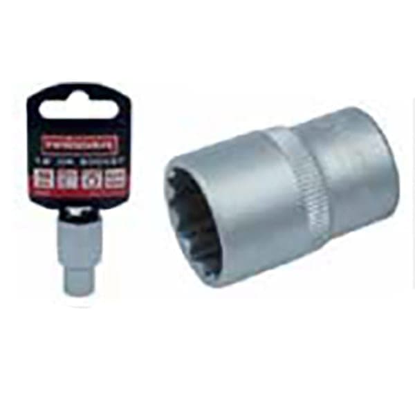 Головка торцева дванадцятигранна 1/2 сатін 21x38 мм Haisser 70154 - зображення 1