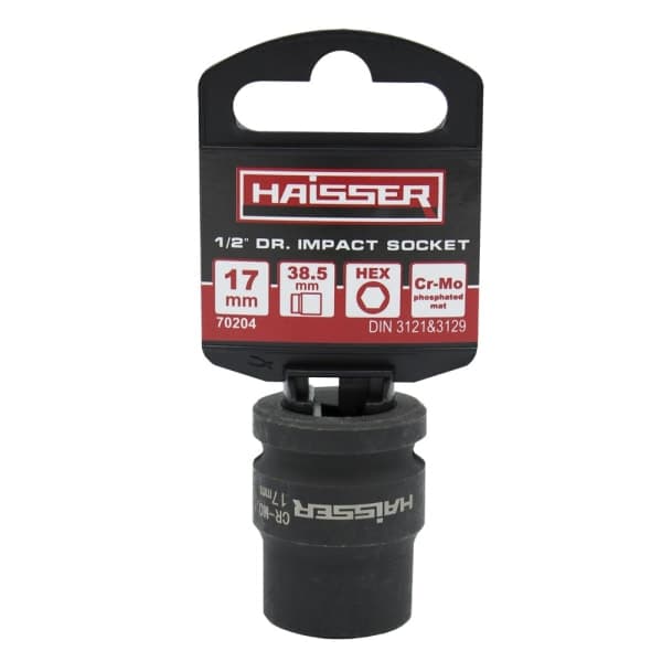 Головка ударна шестигранна 1/2 17x38.5мм Haisser 70204 - зображення 1