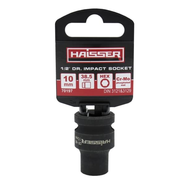 Головка ударна шестигранна 1/2 10x38.5мм Haisser 70197 - зображення 1