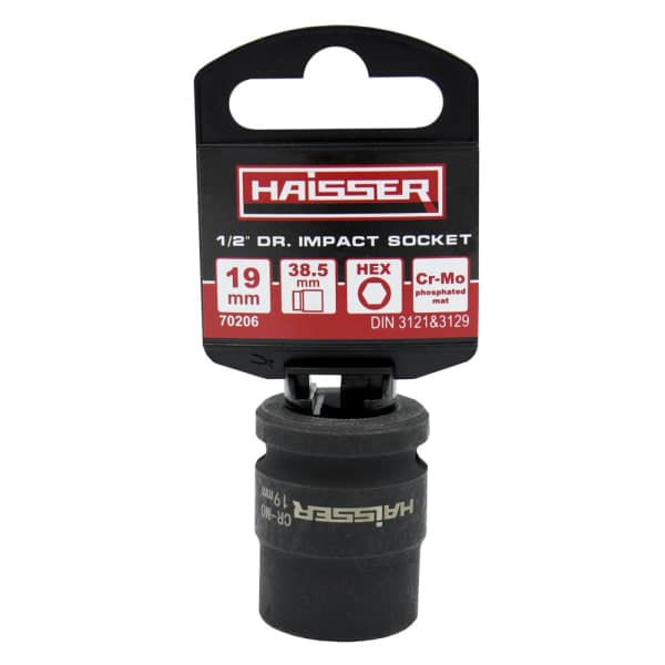 Головка ударна шестигранна 1/2 19x38.5мм Haisser 70206 - зображення 1