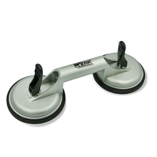 Тримач-присоска алюмінієва подвійна 100 кг 125 мм Werk 64076 - зображення 1
