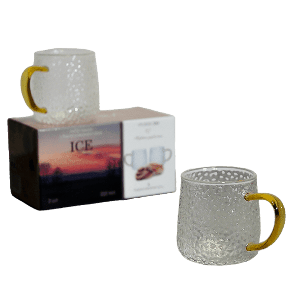 Набір чашок VT-5101-350 ICE з боросилікатного скла - 2 шт. 350 мл - зображення 1