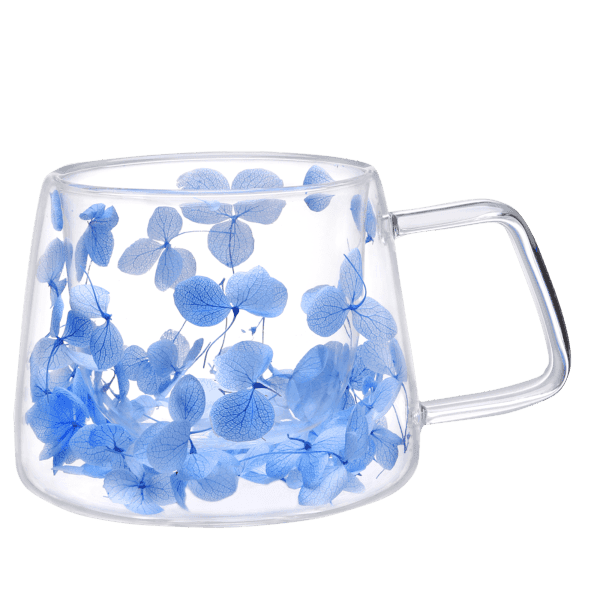 Набір чашок VT-5311-200 Квіткова блакить з подвійним дном 2шт. 200мл Vittora - зображення 1