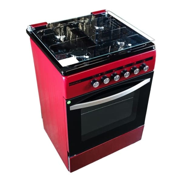 Плита газоелектрична Grunhelm FLG6612BU Бургунді - зображення 1