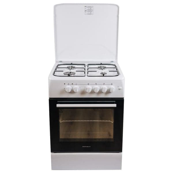 Плита газоелектрична біла Grunhelm AM6601W - зображення 1