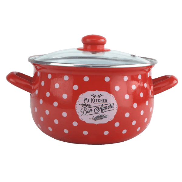 Каструля GT-T-122-MU Червоний мухомор GUSTO 22 см 5.1 л - зображення 1
