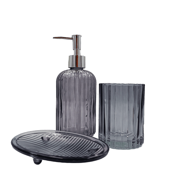 Набір аксесуарів для ванної кімнати Аметист WK-20008 (дозатор 450мл, стакан 330мл, мильниця 15,2х10х2,3см) WERK - зображення 1