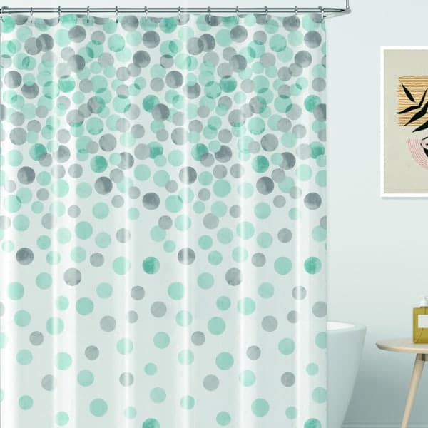 Шторка для ванної WK-10020 Краплі дощу PEVA 180x180 (з кільцями) Werk - зображення 1