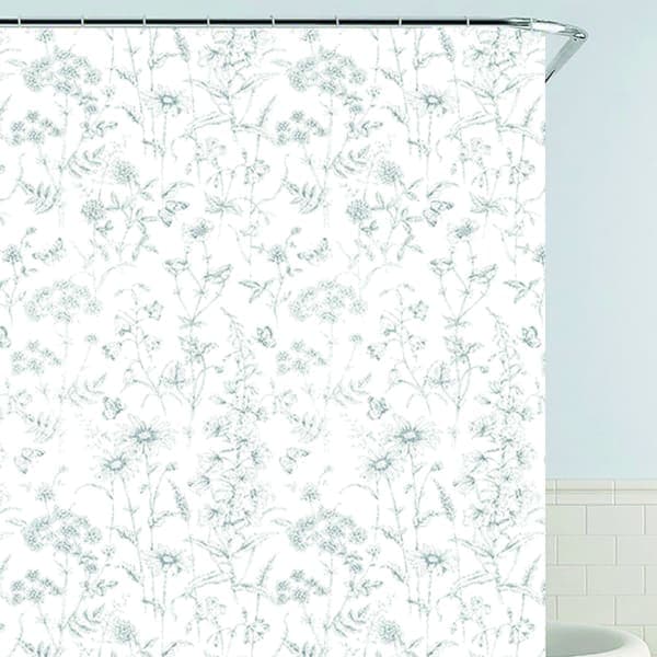 Шторка для ванної WK-10024 Сухоцвіти Поліестер 180x180 (з кільцями) Werk - зображення 1