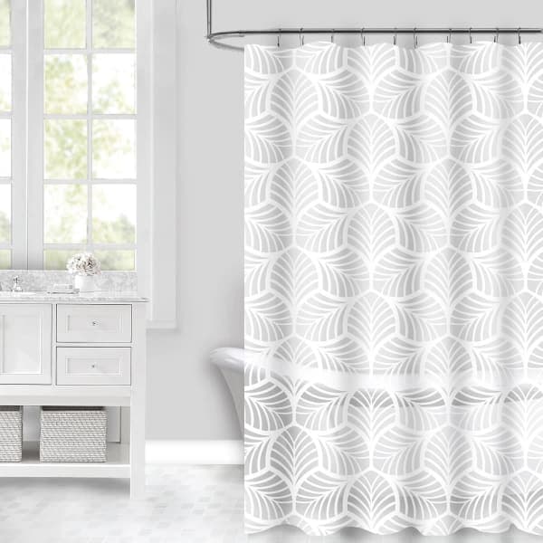 Шторка для ванної WK-10004 Вітраж PEVA 180x180 (з кільцями) WERK - зображення 1