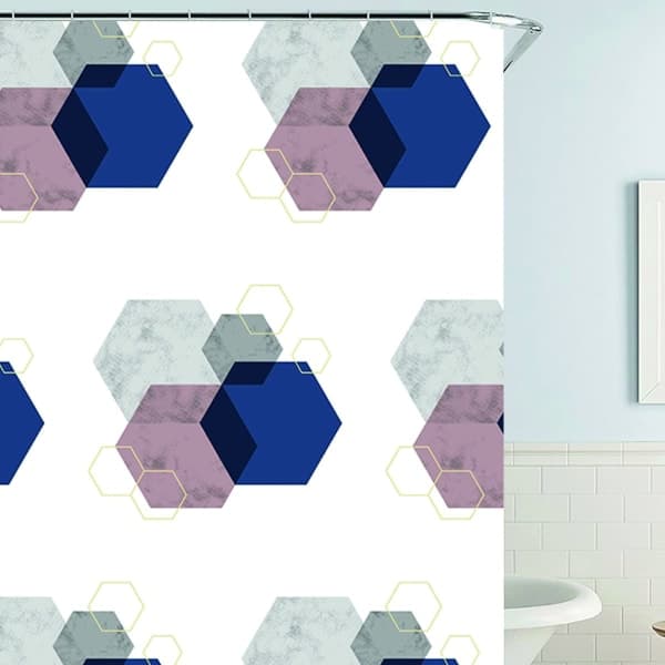 Шторка для ванної WK-10023 Соти Поліестер 180x180 Werk - зображення 1