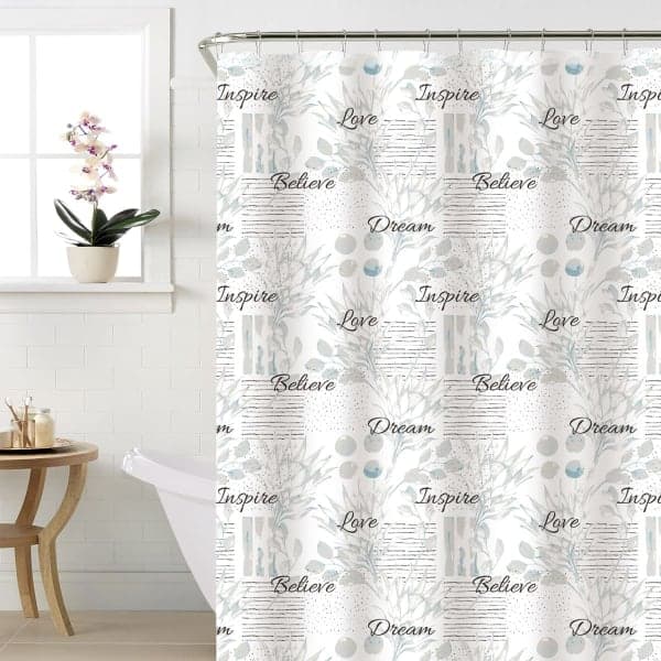 Шторка для ванної WK-10005 Віра в любов PEVA 180x180 (з кільцями) WERK - зображення 1