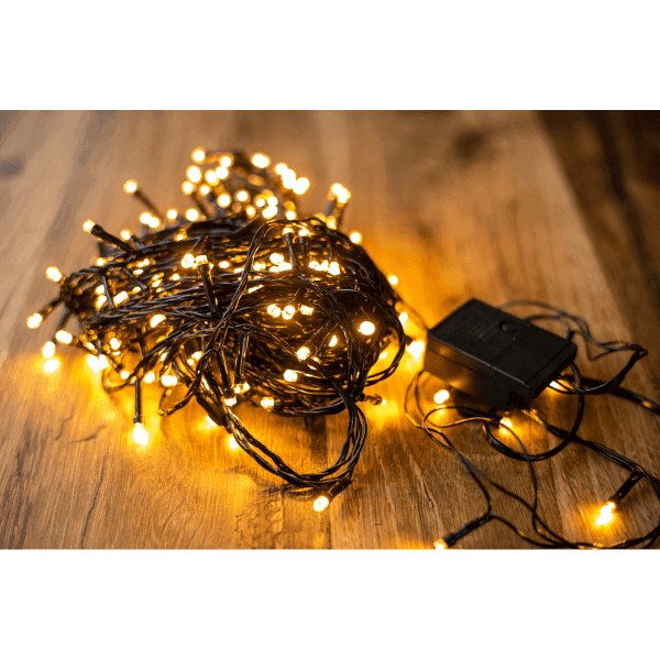 Електрогірлянда світлодіод. тепло-білий. 200 LED, 20 М, 8 режимів, 220V BPNY - зображення 1