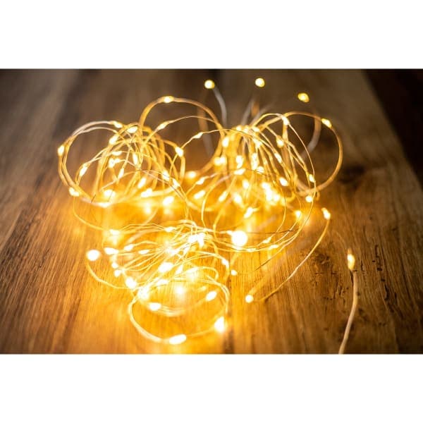 Електрогірлянда мікролід тепло-біл.100 LED, 10М, 3хАА BPNY - зображення 1