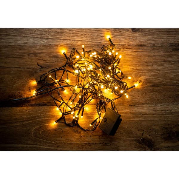 Електрогірлянда світлодіодна тепло-біл.100 LED, 5М, 8 функцій, 220V BPNY - зображення 1