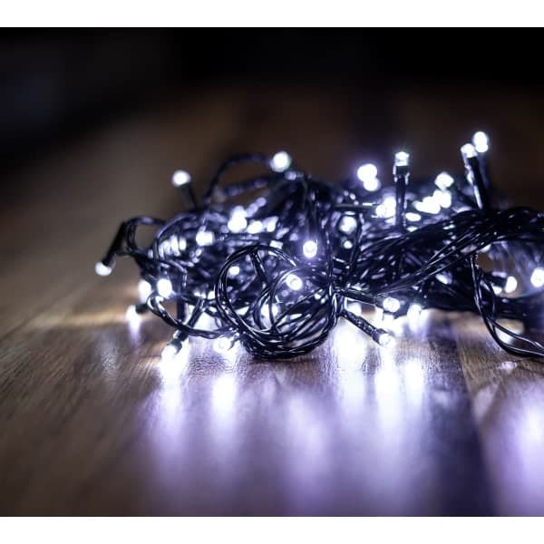 Електрогірлянда світлодіодна білий 100 LED, 10М, 220V. BPNY - зображення 1