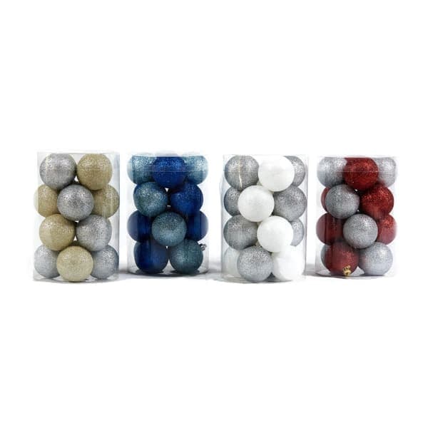 Набір новорічних куль в тубусі 6,0х6,0 см, колір в асортименті 16 шт - зображення 1
