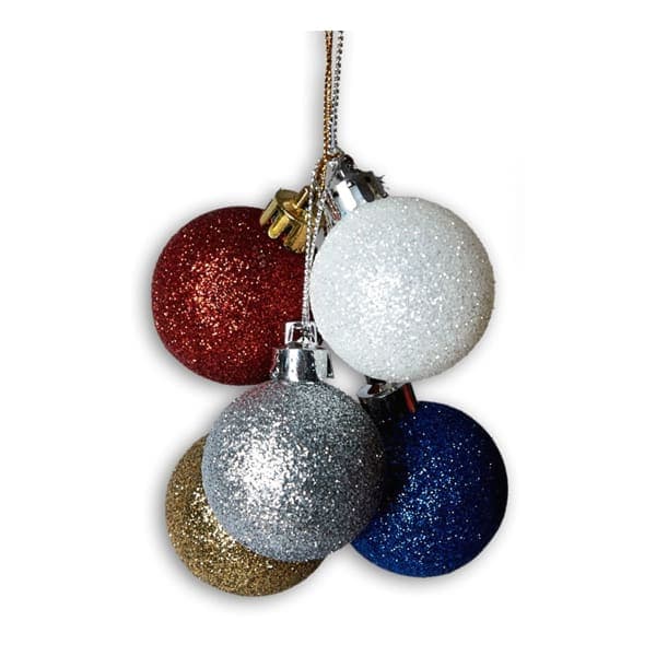 Новорічна куля пластиковий в асортименті 4,0х4,0 см - зображення 1