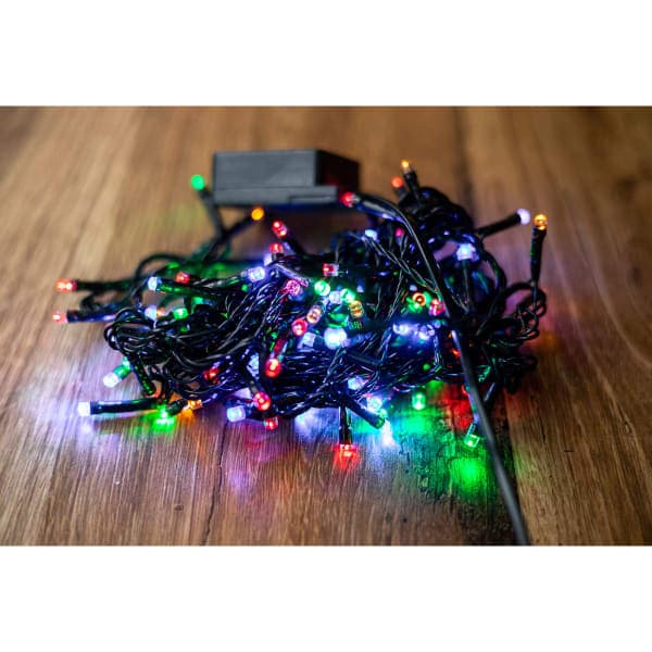 Електрогірлянда світлодіодна цветн.100 LED, 5М, 8 функцій, 220V BPNY - зображення 1