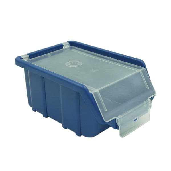 Ємність для металевих виробів 175х110х75 мм з кришкою Світязь 90131 синя - зображення 1