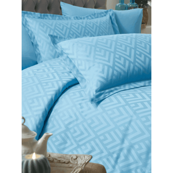 Комплект постільної білизни CK JAKAR AQUA GEOMETRIK, євро OZDILEK - зображення 1