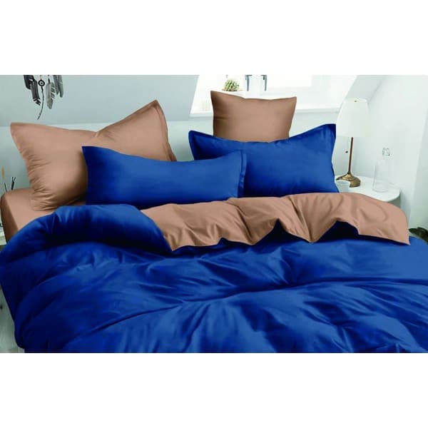 Комплект постільної білизни VS-BM1.5-210 Синьо-кремовий, півтораспальний VERSAILLES - зображення 1