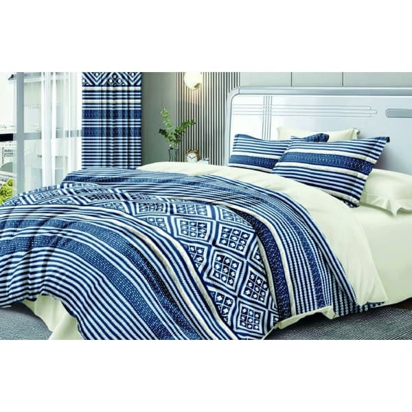 Комплект постільної білизни VS-BM2.0-114 Глибока блакить, двоспальний VERSAILLES - зображення 1
