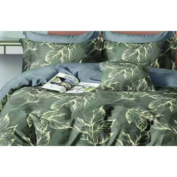Комплект постільної білизни VS-BM2.5-102 Графітові листя, євро VERSAILLES - зображення 1